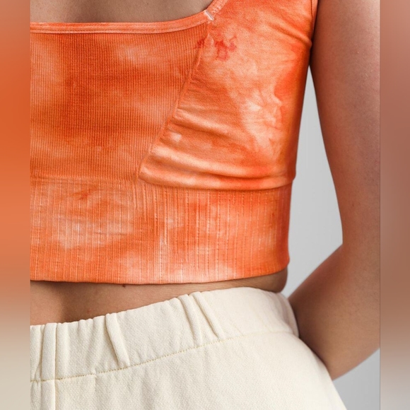 NWT M/L Good Karma Tie Dye Active Bralette - Coral Clay - Picture 3 of 9